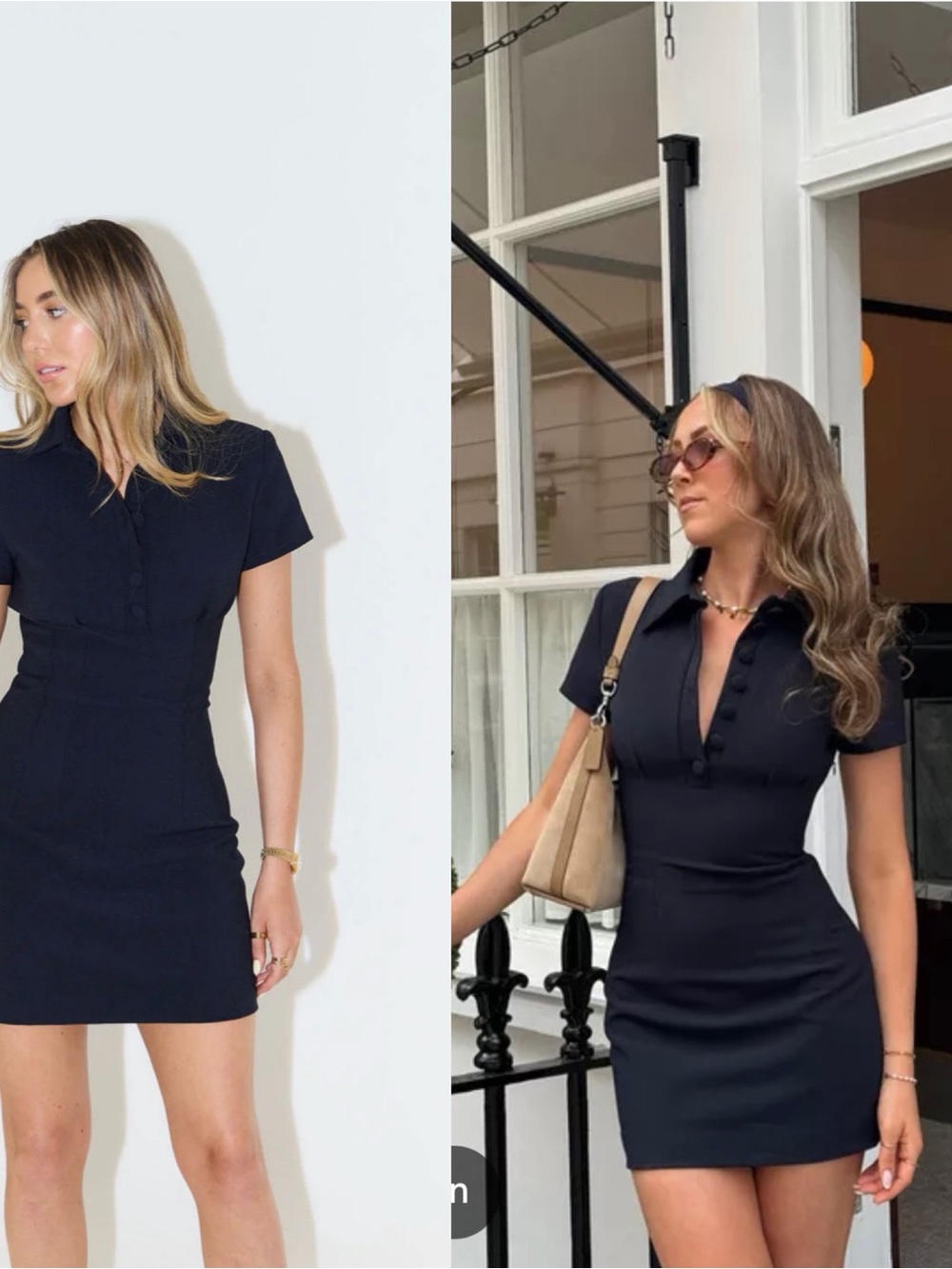 ODD MUSE The Ultimate Muse Collared Mini Dress Navy Blue Size XXS